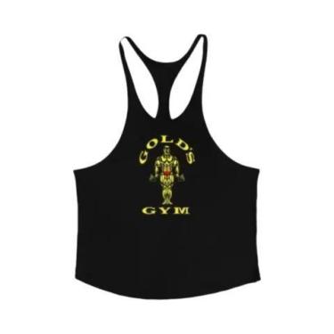 Imagem de Camiseta De Algodão Slim Fit Para Homens, Top De Suspensório Para Musc