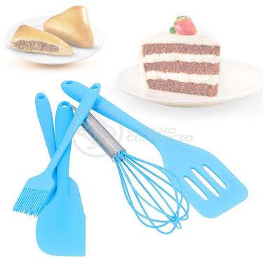 Imagem de Kit 5 Peças Jogo De Cozinha De Silicone Resistente A Altas Temperaturas Conjunto De Ute...