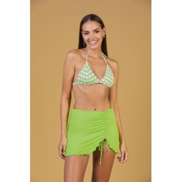 Imagem de Saia Luna Lisa - Cor De Cacau, GG, Grama limão