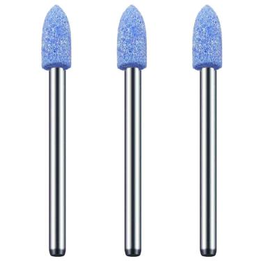 Imagem de Kit 3 Ponta Montada 5Mm Rebolo Bala Haste 3Mm Micro Retífica