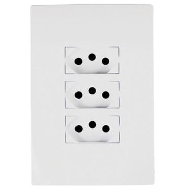 Imagem de Conjunto Tomada Tripla 20A 2P+T 4X2 Monobloco I9 94124 Ilumi