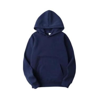 Imagem de Suéter Masculino Com Capuz Em Cor Sólida, Quente, De Lã, Moda Streetwe