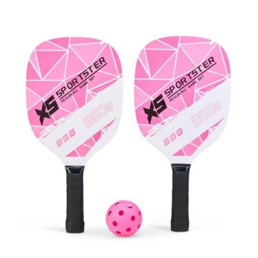Imagem de Raquete Pickleball Trend Kit 2 Peças Raquetes Leves Fibra Carbono e Vi