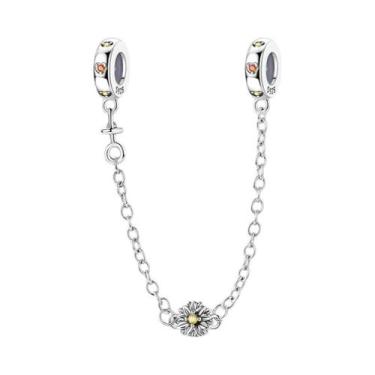 Imagem de Pingente De Cadeado Com Corrente De Segurança Em Prata Esterlina 925 P