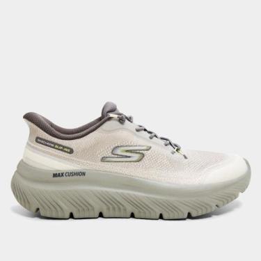 Imagem de Tênis Skechers Go Walk Max Cushioning Hyper Masculino, Cinza, Verde li