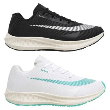 Imagem de Kit 2 Pares Tênis Speed Unissex Moda Fitness Treino Academia Caminhada Corrida-Unissex