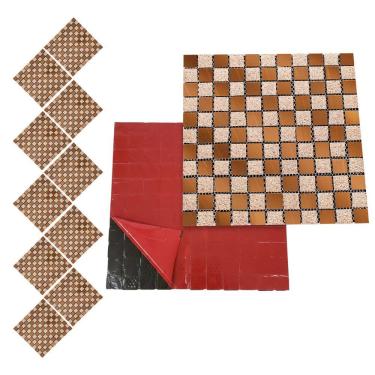 Imagem de Pastilha De Vidro Kit 10 Uni Autocolante Parede Cozinha Box Banheiro Sala Decorativa Facil Aplicacao Requintado Moderna