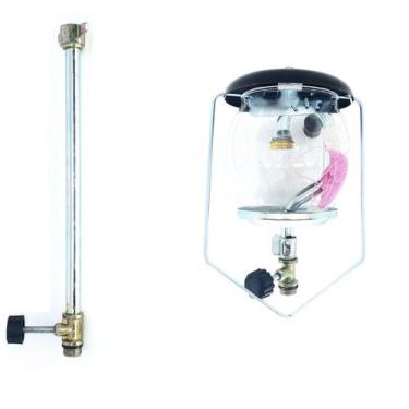 Imagem de Lampião Com Coluna Haste Extensor Botijao P2 25cm Rosca Fina - SUZAN, 
