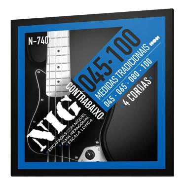 Imagem de Encordoamento Baixo 4 Cordas .045 Nig N740 Nickel Light