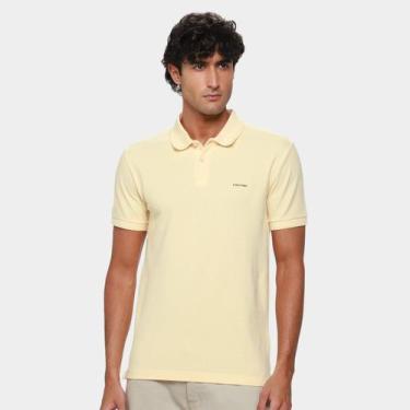 Imagem de Camisa Polo Calvin Klein Slim Basica Masculino, Amarelo, G