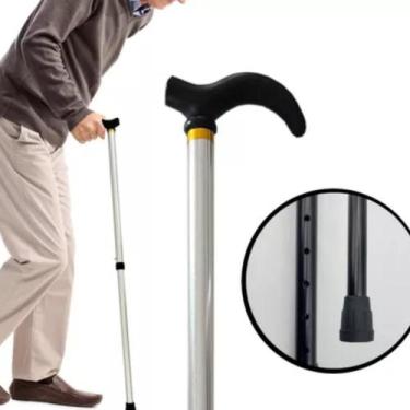 Imagem de Bengala Alumínio Regulável Reforçada Até 120kg 6 Ajustes - hOME E mORE