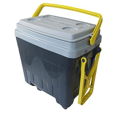 Imagem de Caixa Térmica - 34 Lt - C/Rodas - Cinza Com Alças Coloridas