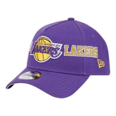 Imagem de Boné New Era 940 A-Frame Los Angeles Lakers Team Split Roxo-Masculino