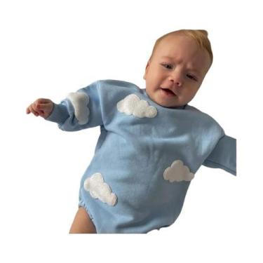 Imagem de Macacão De Manga Longa Para Bebê Recém-Nascido Meninos E Meninas Com E