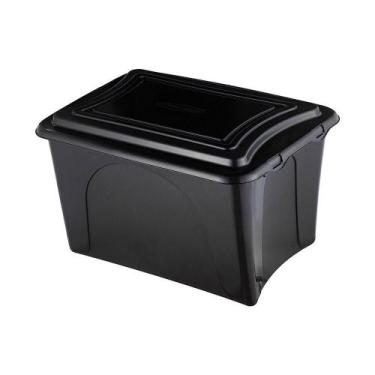 Imagem de Caixa Plastica Organizadora Grande 50 Litros - Plasvale Eco Preto