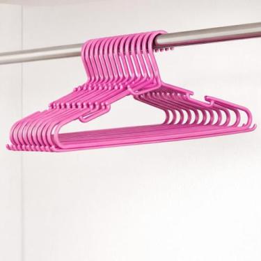 Imagem de Kit com 18 Cabides Coloridos - Pendurador de Roupas - Adulto - Cabides