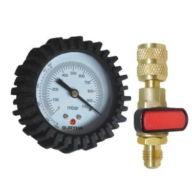 Imagem de Vacuômetro Analógico Bomba De Vácuo Refrigeração Adaptador - Refrigera