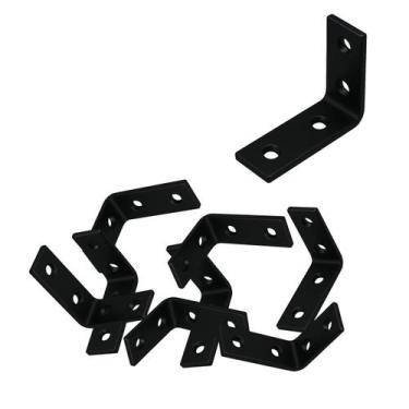 Imagem de Kit 12 Cantoneiras em L 5x5 cm Preto ou Branco Epóxi - Reforçadas e Di