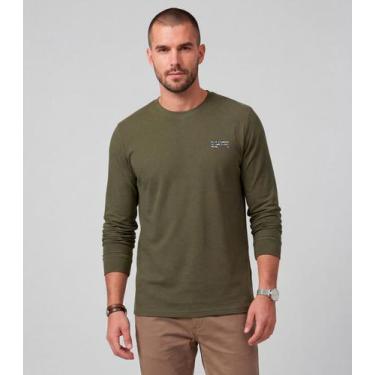 Imagem de Camiseta Masculina Manga Longa Meia Malha Diametro Verde, M, Verde