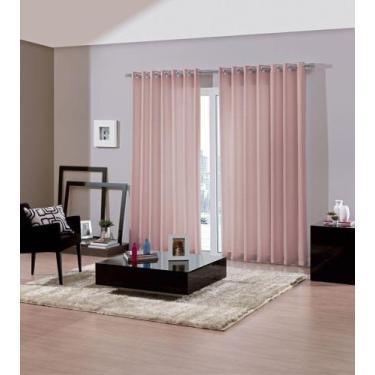 Imagem de Cortina Duplex Bellini com Ilhós para Varão Poliéster 2,60m x 1,70m - 