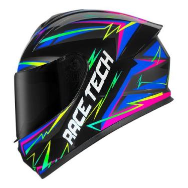 Imagem de Capacete Race Tech Hit Spark Preto e Cinza Tamanho:56, 56