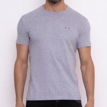 Imagem de Camiseta Masculina Básica Vih Triny com Bordado no Estilo Algodão Premium Itália-Masculino