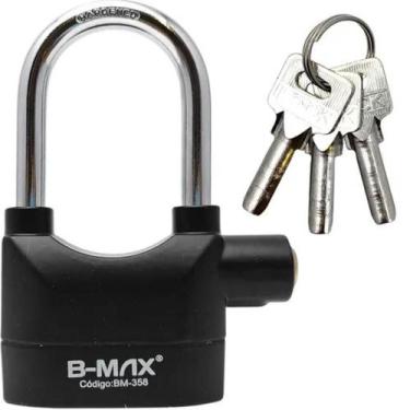 Imagem de Cadeado com Alarme Sonoro B-Max Alta Segurança Completa - MinutoBaby