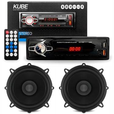 Imagem de Kit Rádio Automotivo MP3 Player Kube KU1100 Bluetooth e 2 Alto Falante