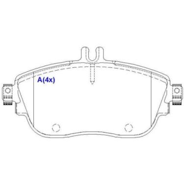 Imagem de Pastilha de Freio Dianteiro Mercedes Gla-Class 2014 a 2021 - SYL