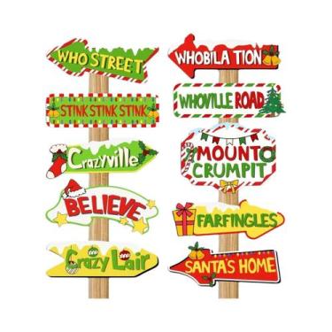 Imagem de Placa De Boas-Vindas Whoville Para O Natal, Decoração Externa Para Por