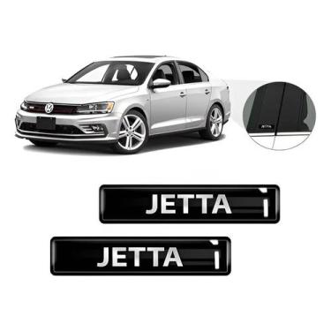 Imagem de Kit 2 Emblemas Adesivos 3D Resinado Jetta Coluna - SPTS