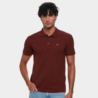 Imagem de Camisa Polo Levi's Housemark Masculina, Vinho, P