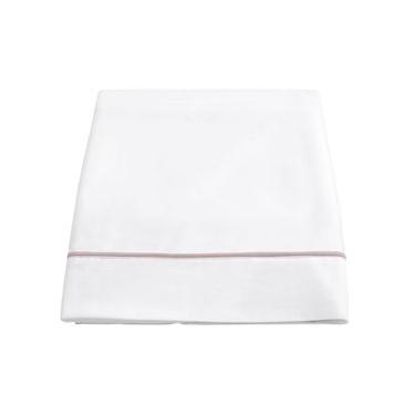 Imagem de Lençol Superior Basics em Vivo Branco e Rosê 200 Fios Queen Branco