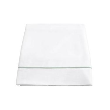 Imagem de Lençol Superior Basics em Vivo Branco e Verde Menta 200 Fios - Queen Size Branco