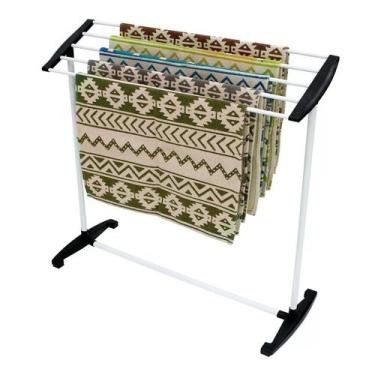 Imagem de Varal de Chão Multiuso Compacto Lavanderia Secar Roupas - - Kadê, Pret