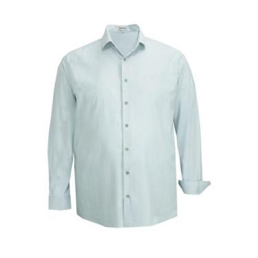 Imagem de Camisa Social Manga Longa Pluz Size Clássica Amil Linho 1935, Branco, 