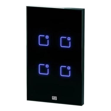 Imagem de Interruptor Inteligente Weg Wifi Alexa Cor Preto 4 Botões Bivolt