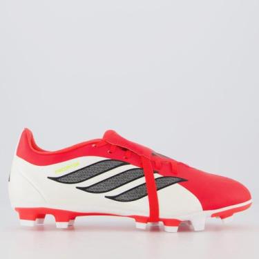 Imagem de Chuteira Adidas Predator Club Campo Vermelha e Branca, 41