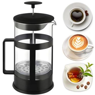 Imagem de Prensa Francesa Portátil Vidro 600ml Cafeteira E Cremeira Manual Espum
