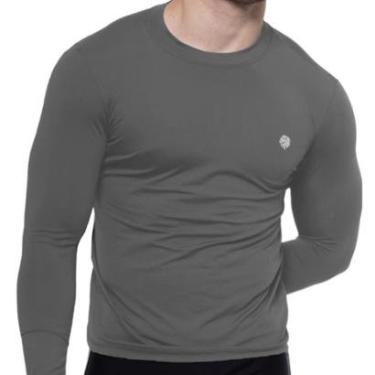 Imagem de Camisa Masculina Térmica Manga Longa Com Proteção Uv 50+-Masculino