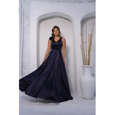 Imagem de Vestido longo festa azul marinho - Ro moda, GG