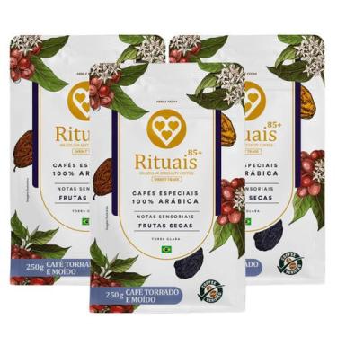 Imagem de 3x Café Torrado E Moído Rituais 3 Corações Frutas Secas 250g -, Frutas
