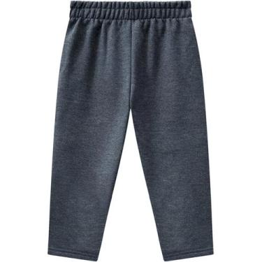 Imagem de Calca Moletom Infantil Sem Punho Kyly Flanelada Premium, Chumbo, 1