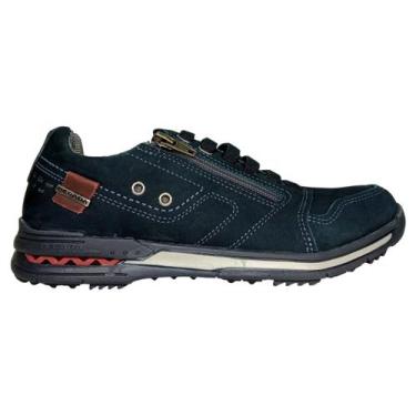 Imagem de Sapatênis Casual Masculino Pegada Couro 114858 114861, Marinho, 39
