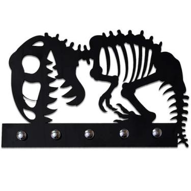 Imagem de Porta Chaves Jurassico T-Rex Decoração Criativa - Geek Vip, Preto