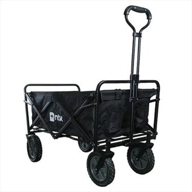 Imagem de Carrinho Dobrável Wagon Aço 80kg para Transporte de Cargas Preto Nautika