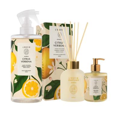 Imagem de Kit Água Perfumada 500ML Difusor de Perfume 200ML e Sabonete Líquido 250ML Citrus Verbena L'envie