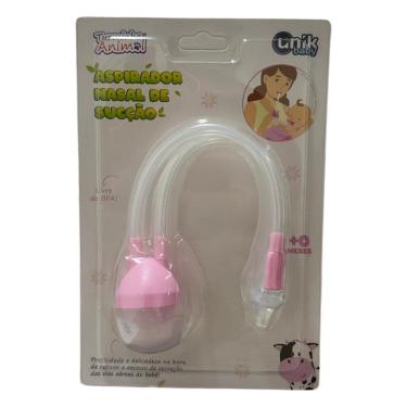 Imagem de Aspirador Nasal Infantil de Sucção Manual Menina Higiene Delicada Rosa Unik
