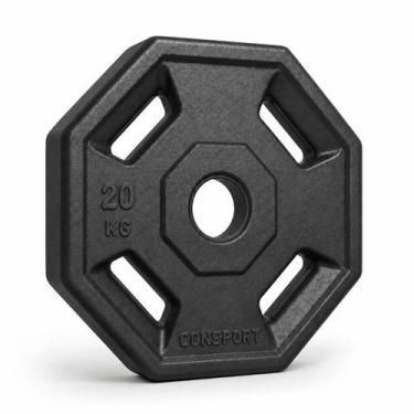 Imagem de Anilha 20kg Consport Revestida em ABS Peso Academia Treino Musculação
