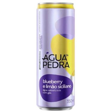 Imagem de Água com Gás Saborizada Blueberry e Limão Siciliano Água da Pedra 350m